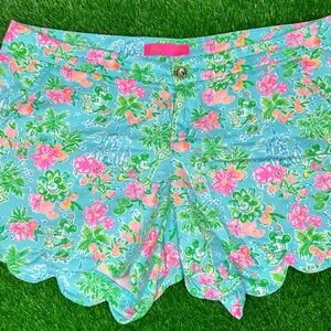Lilly Pulitzer Blue and Pink Floral Shorts
